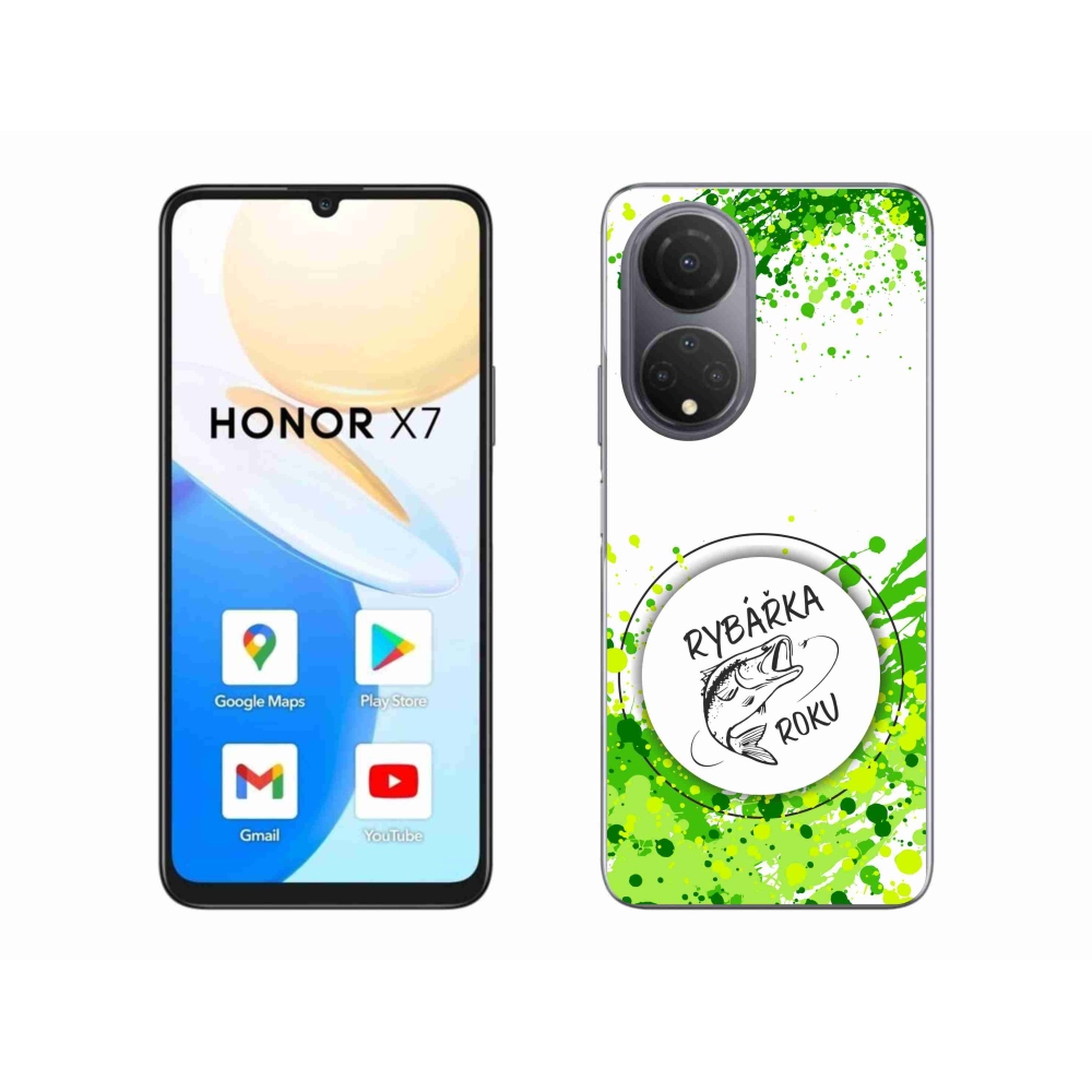 Gélový kryt mmCase na Honor X7 - rybárka roku biele pozadie