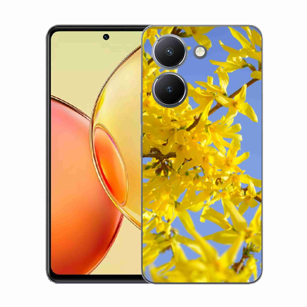 Gélový kryt mmCase na Vivo Y36 - žlté kvety