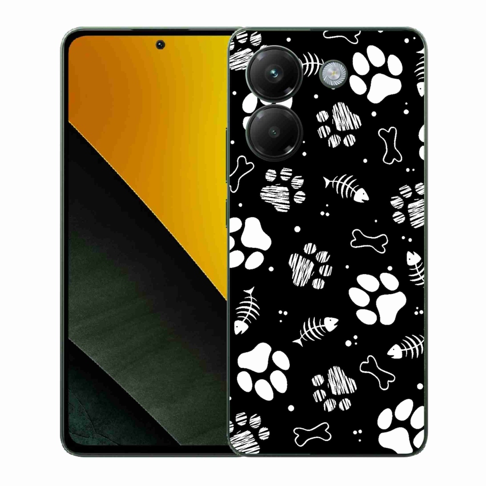 Gélový kryt mmCase na Xiaomi Poco M7 Pro 5G - psie labky