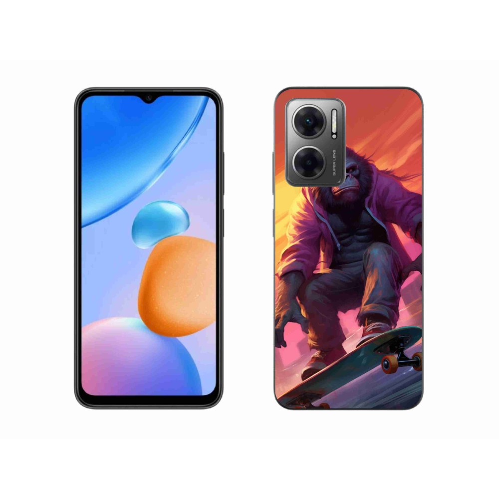 Gélový kryt mmCase na Xiaomi Redmi 10 5G - gorila na skateboarde