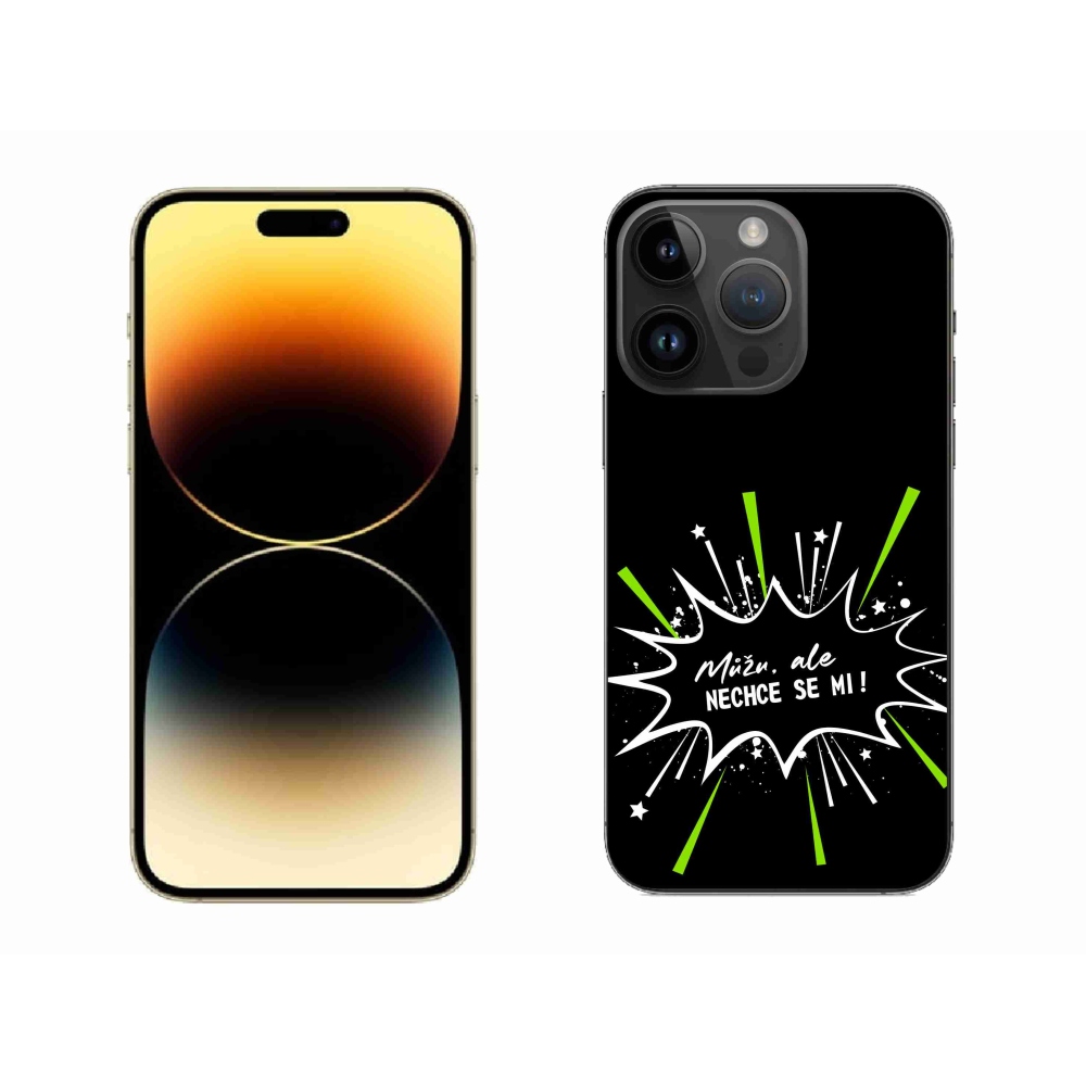 Gélový kryt mmCase na iPhone 14 Pro Max 6.7 - vtipný text 11 čierne pozadie