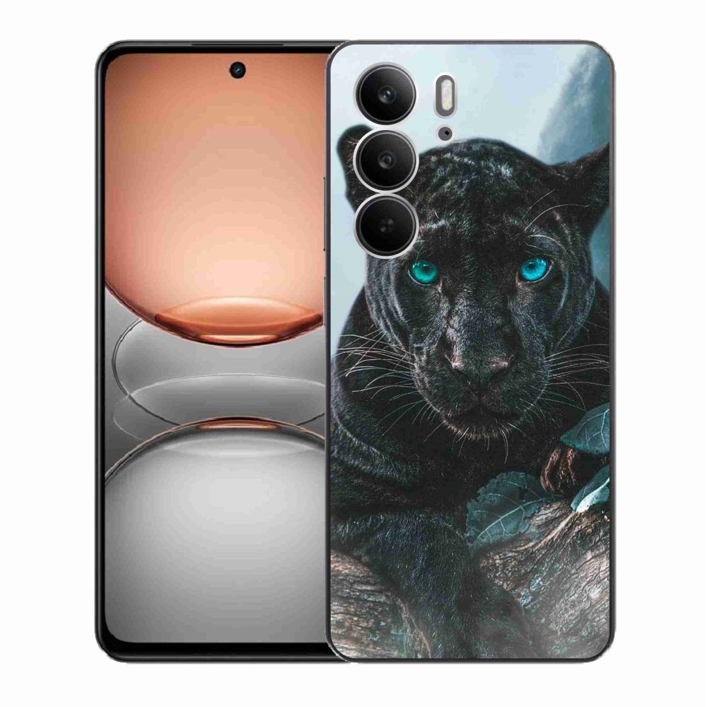 Gélový kryt mmCase na Realme C75 - čierny panter