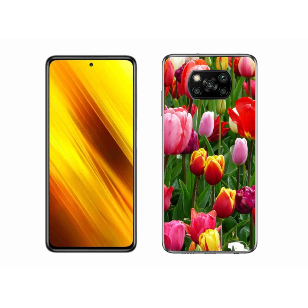 Gélový kryt mmCase na Xiaomi Poco X3 - tulipány