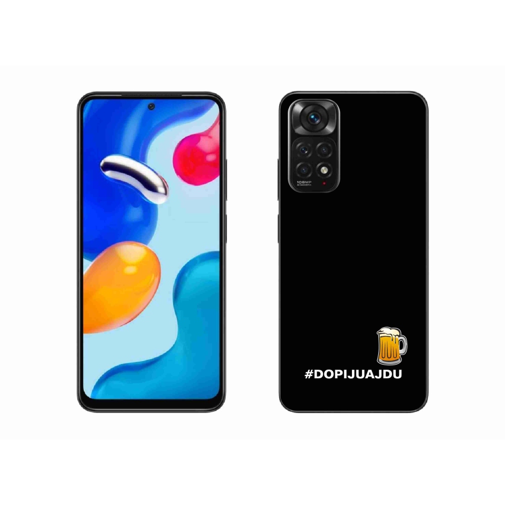 Gélový kryt mmCase na Xiaomi Redmi Note 11 4G - pivný motív 1 čierne pozadie