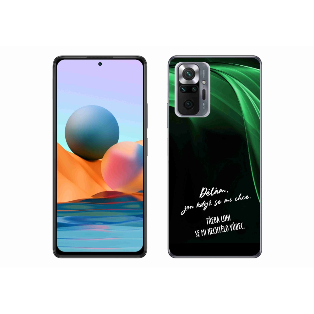 Gélový kryt mmCase na Xiaomi Redmi Note 10 Pro - vtipný text 12 čierne pozadie