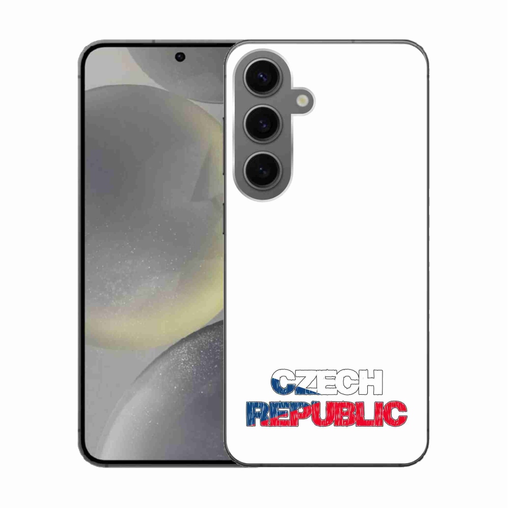Gélový kryt mmCase na Samsung Galaxy S24 - Czech Republic biele pozadie