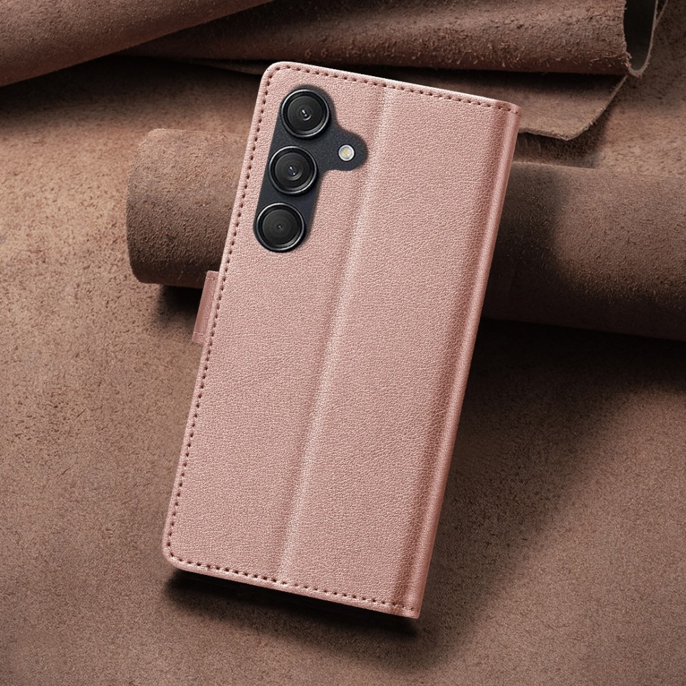 BINFEN knižkové púzdro na Samsung Galaxy A56 5G - ružovozlaté
