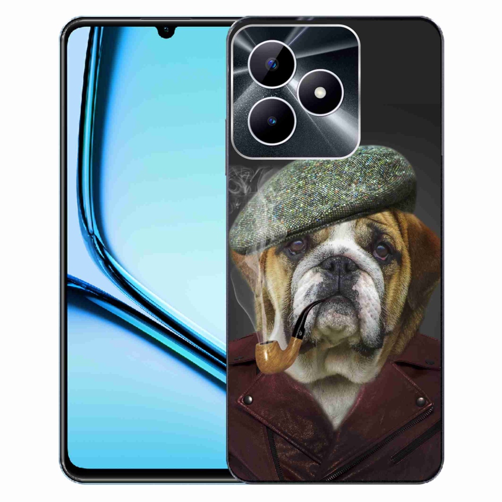 Gélový kryt mmCase na Realme Note 50 - pes s fajkou