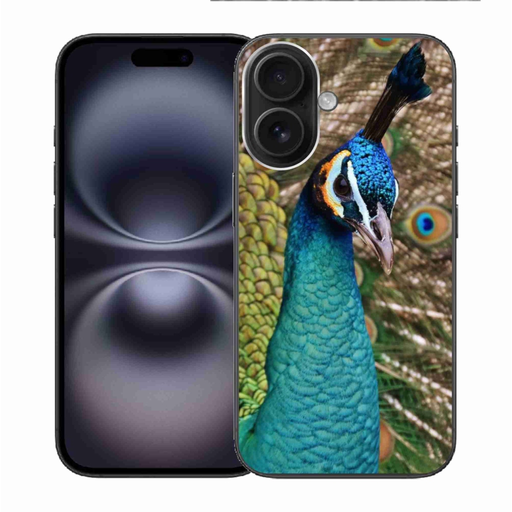 Gélový kryt mmCase na iPhone 16 - páv