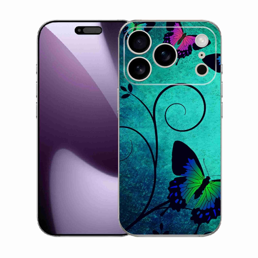 Gélový kryt mmCase na iPhone 17 Pro - farební motýle