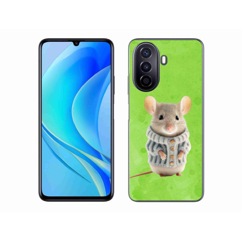 Gelový kryt mmCase na Huawei Nova Y70 - myška ve svetru