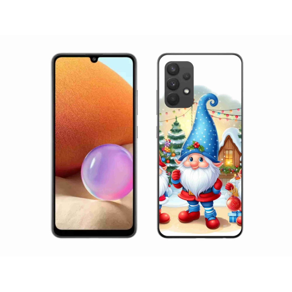Gélový kryt mmCase na Samsung Galaxy A32 4G - vianočné škriatkovia