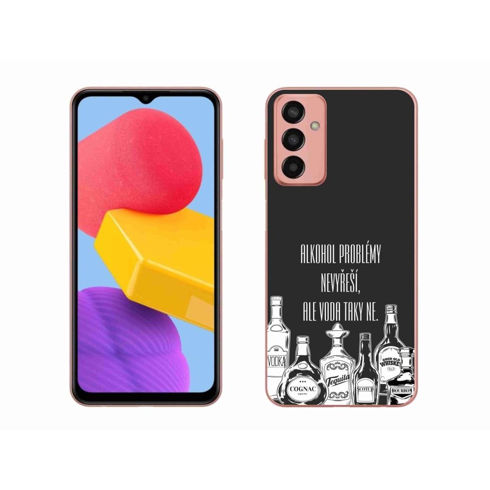 Gélový kryt mmCase na Samsung Galaxy M13 - vtipný text čierne pozadie