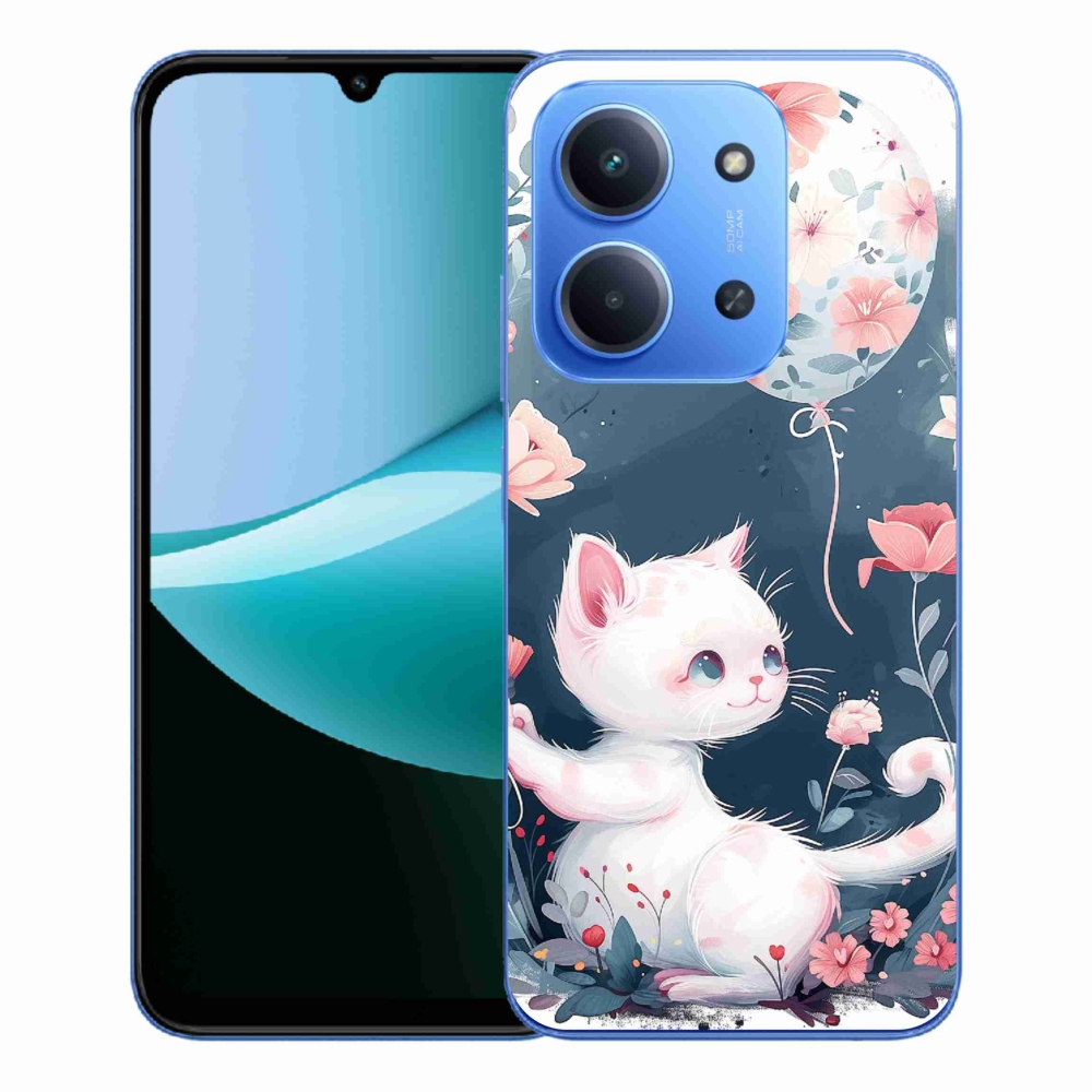 Gélový kryt mmCase na Xiaomi Redmi 15C 4G/5G (173mm) - mačiatko s balónikom
