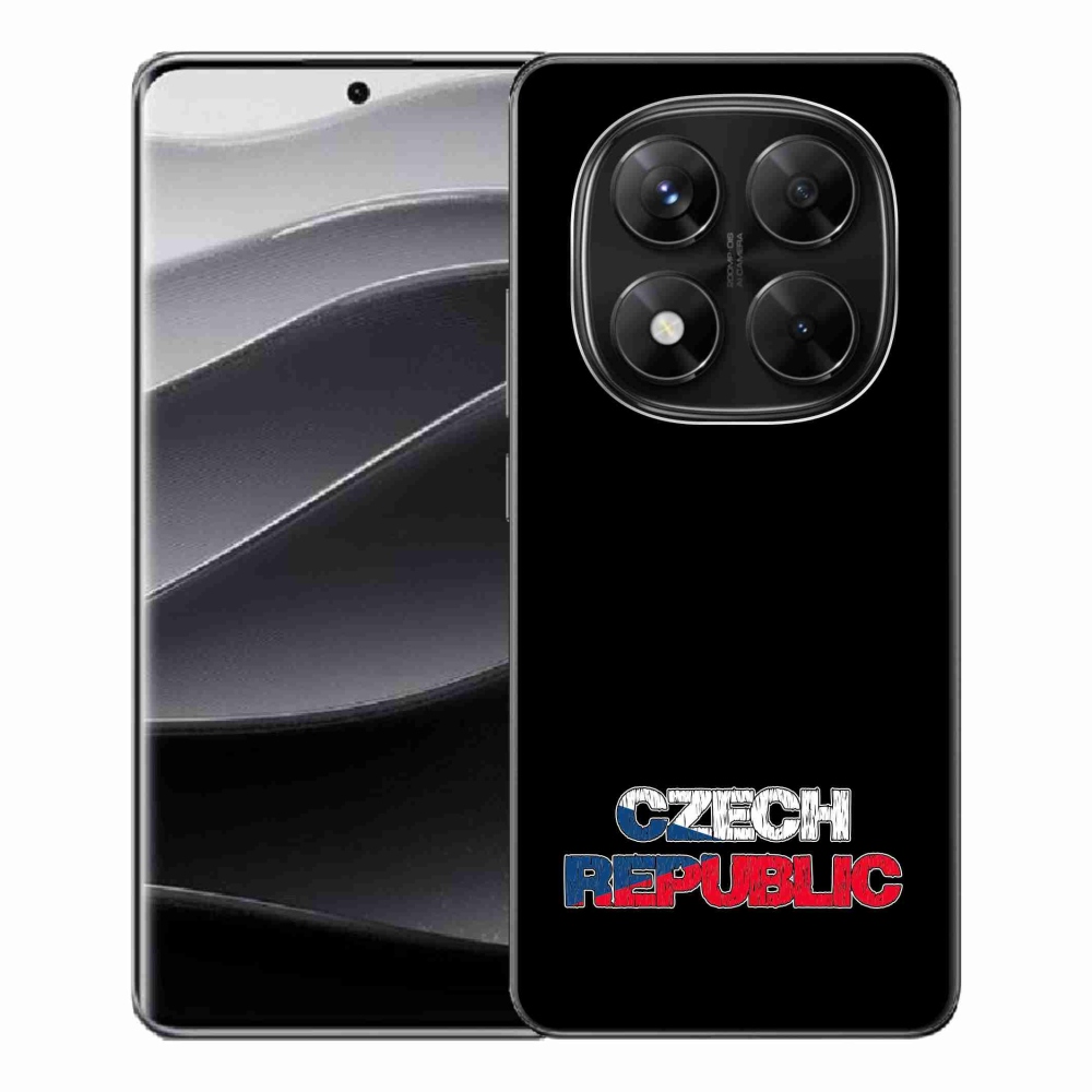 Gélový kryt mmCase na Xiaomi Redmi Note 14 Pro 5G/Poco X7 5G - Czech Republic čierne pozadie