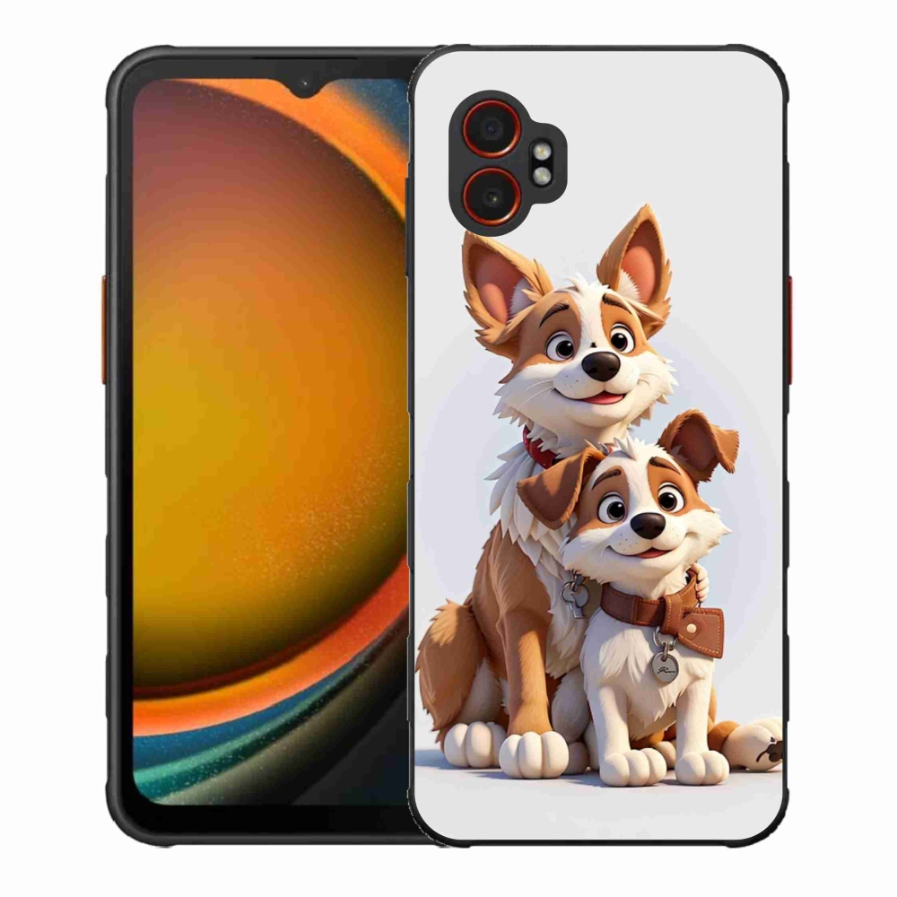 Gélový kryt mmCase na Samsung Galaxy Xcover 7 Pro - kreslenie psy