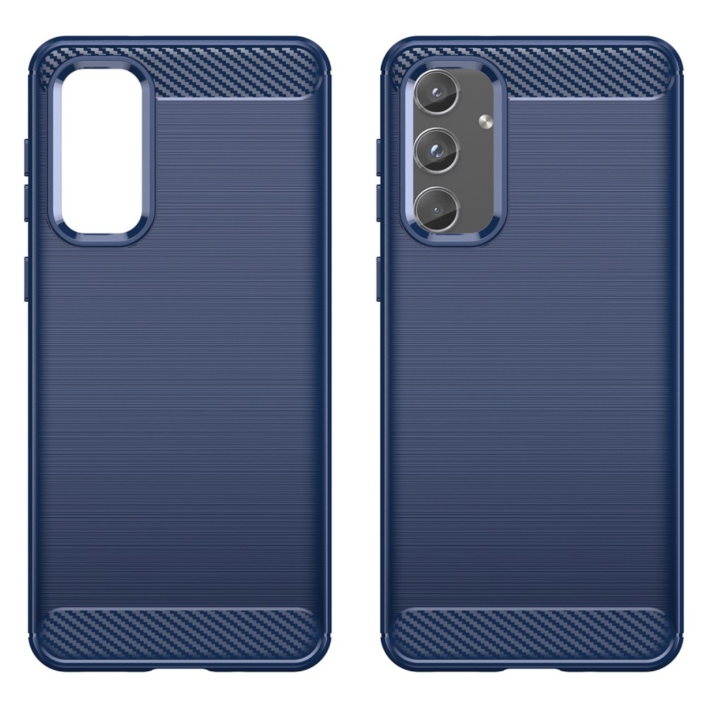 Carbon odolný gélový obal na Samsung Galaxy M55 5G - modrý