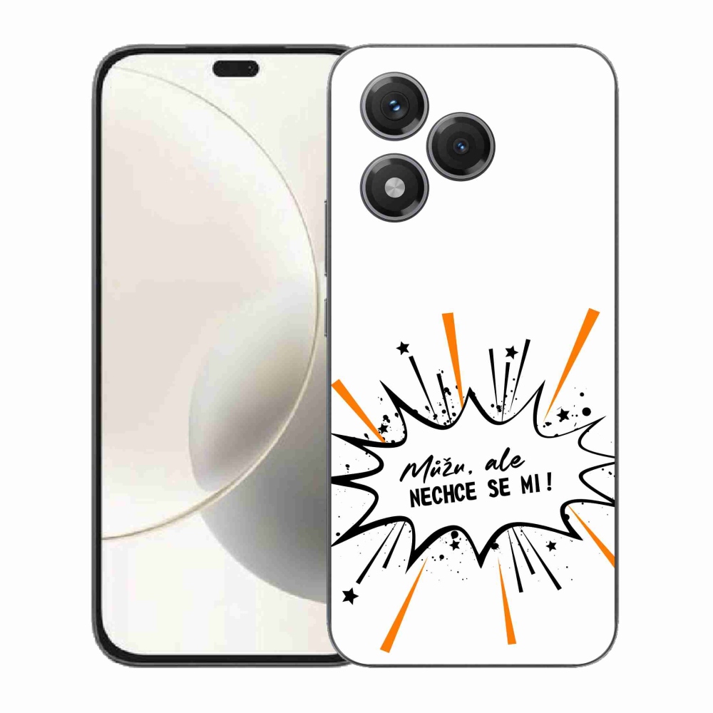 Gélový kryt mmCase na Honor 400 Lite - vtipný text 11 biele pozadie