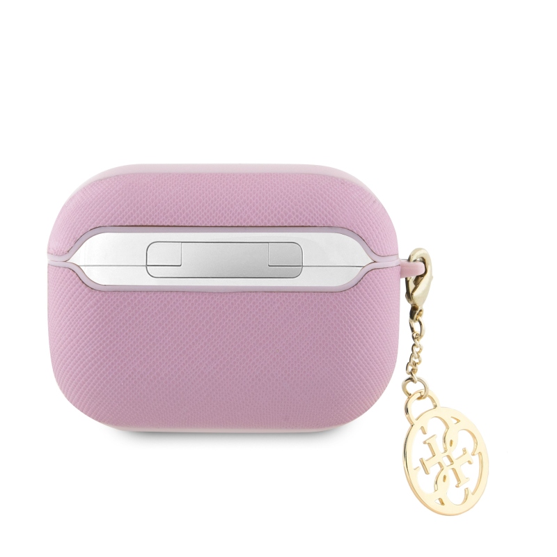 Puzdro Guess Saffiano 4G Charm pre AirPods Pro 2 Pink