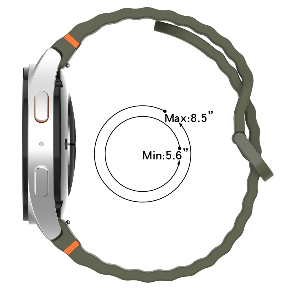 Various silikónový remienok na Samsung Galaxy Watch FE/Watch7 44mm/40mm - biely