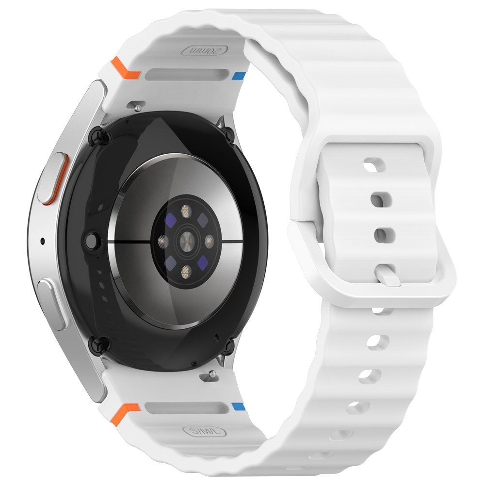 Various silikónový remienok na Samsung Galaxy Watch FE/Watch7 44mm/40mm - biely