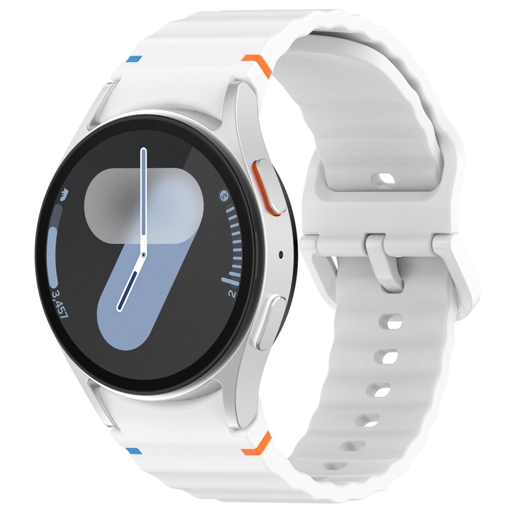 Various silikónový remienok na Samsung Galaxy Watch FE/Watch7 44mm/40mm - biely