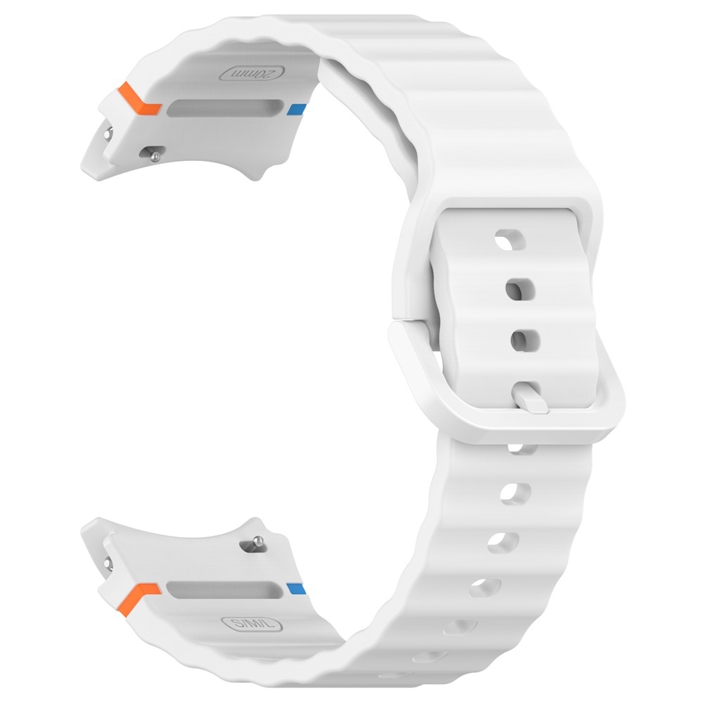 Various silikónový remienok na Samsung Galaxy Watch FE/Watch7 44mm/40mm - biely