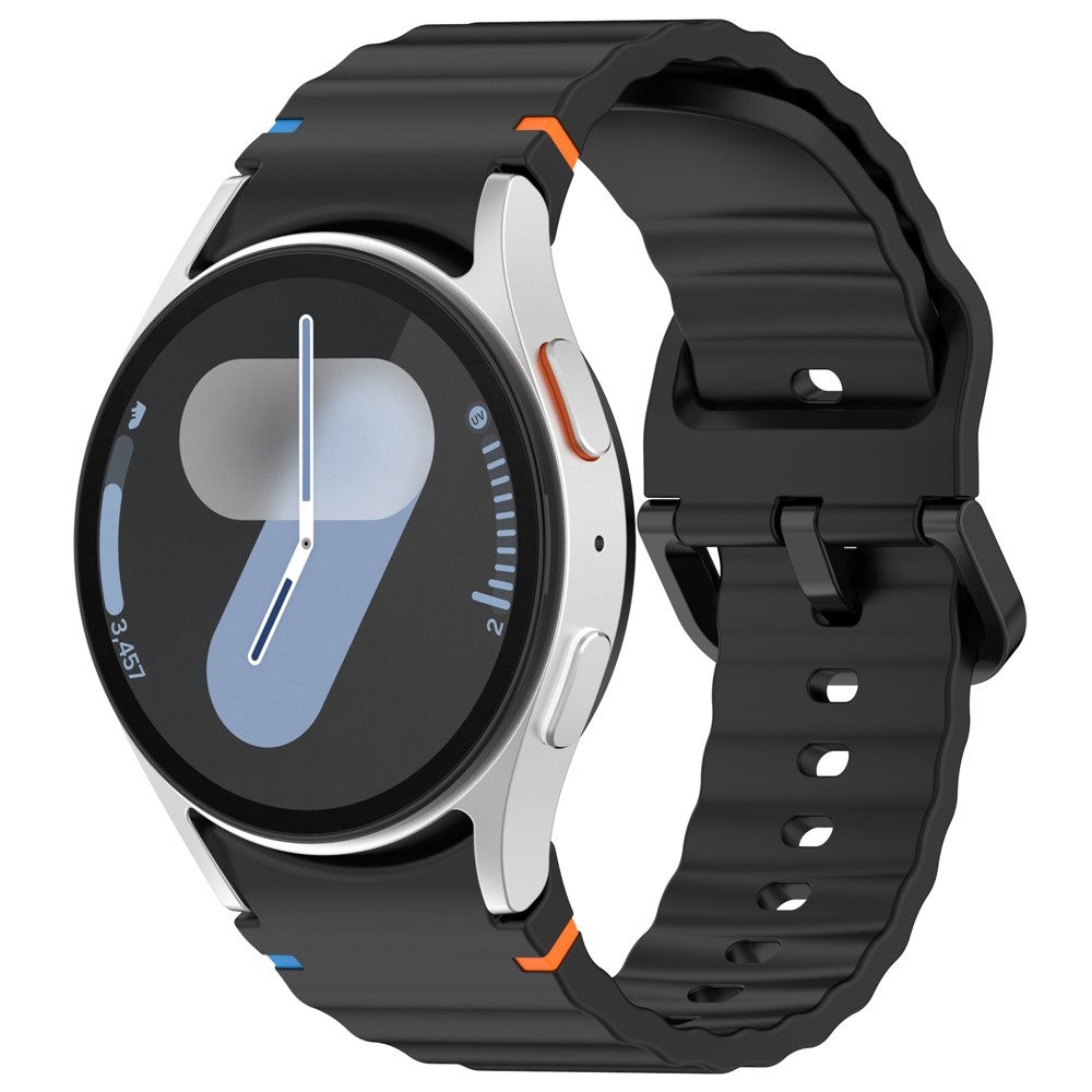 Various silikónový remienok na Samsung Galaxy Watch FE/Watch7 44mm/40mm - čierny