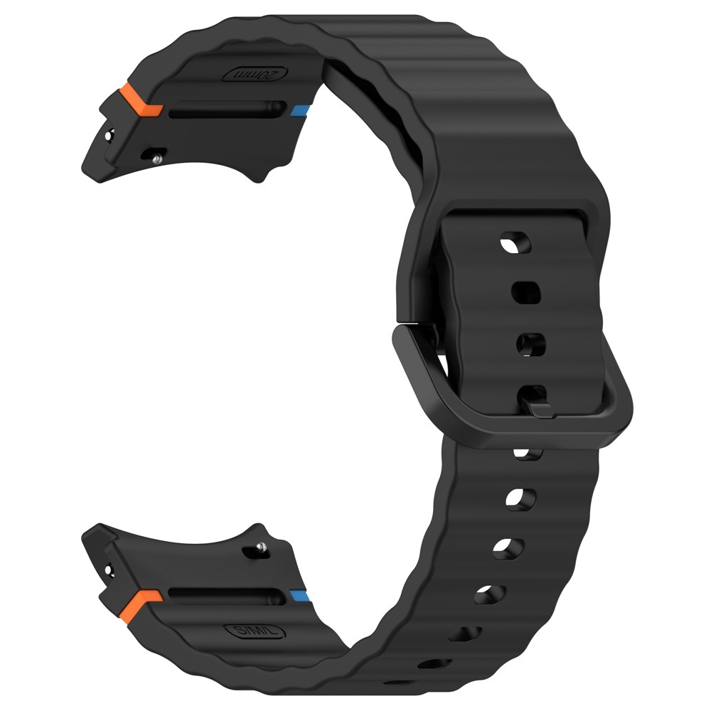 Various silikónový remienok na Samsung Galaxy Watch FE/Watch7 44mm/40mm - čierny