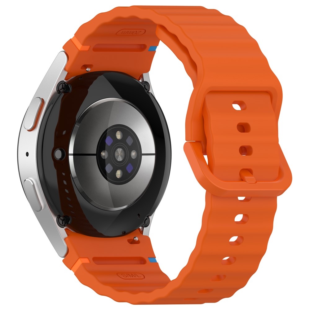 Various silikónový remienok na Samsung Galaxy Watch FE/Watch7 44mm/40mm - oranžový