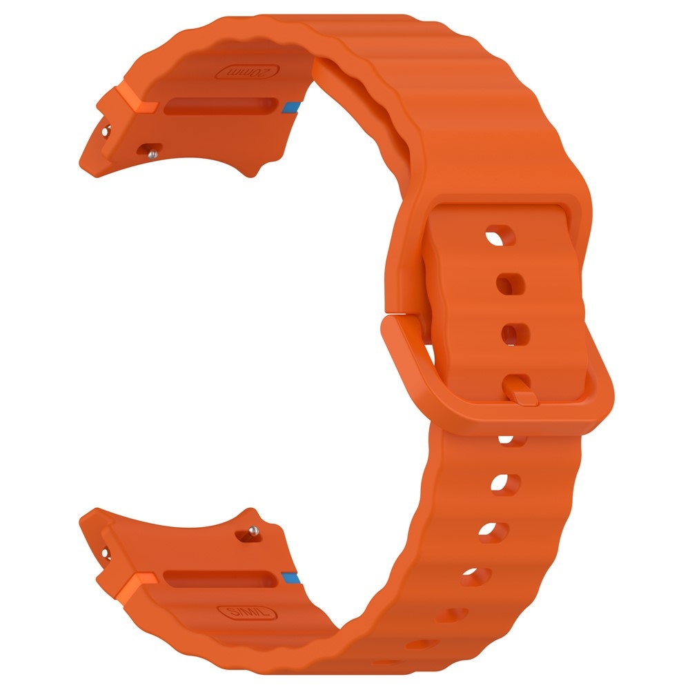 Various silikónový remienok na Samsung Galaxy Watch FE/Watch7 44mm/40mm - oranžový