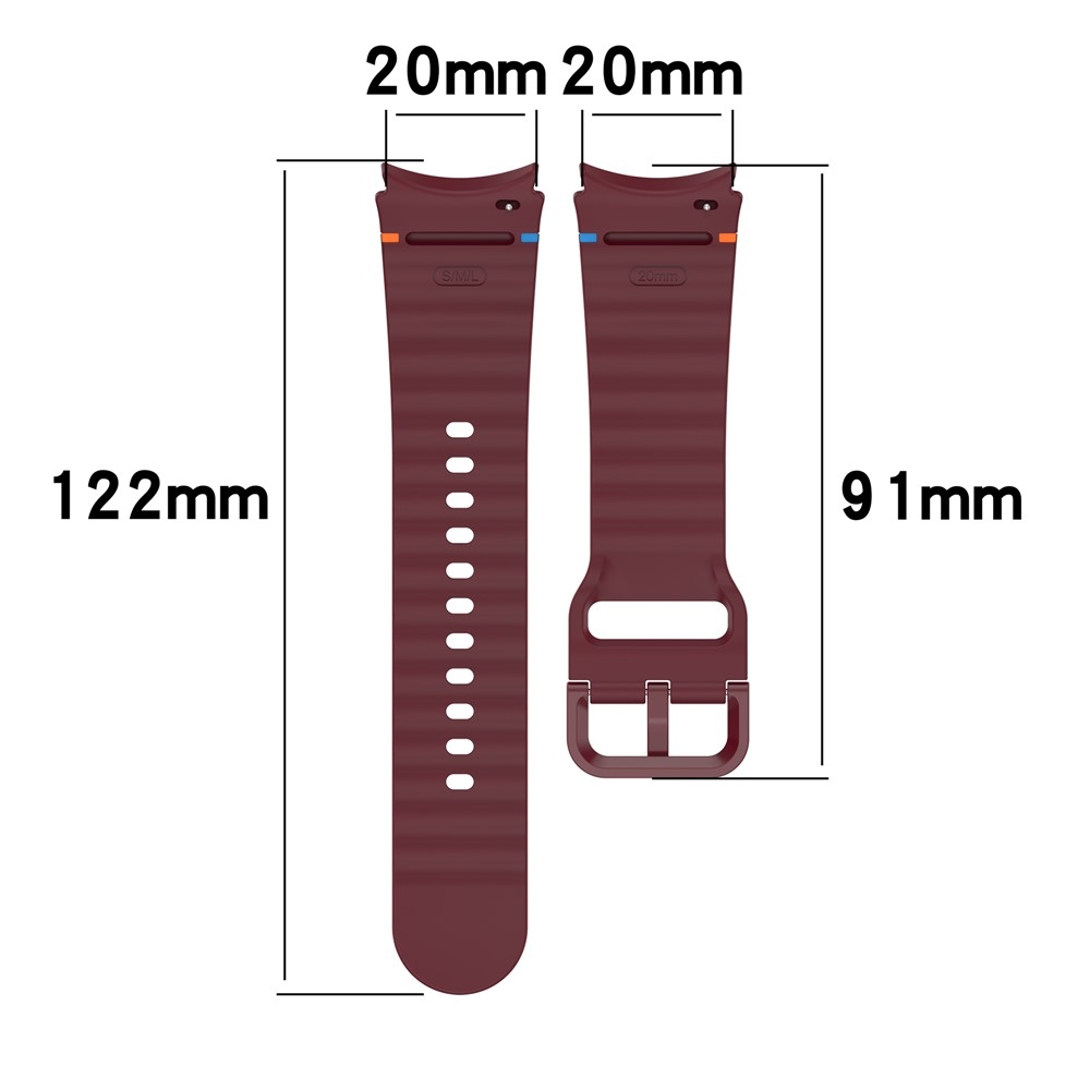 Various silikónový remienok na Samsung Galaxy Watch FE/Watch7 44mm/40mm - ružový