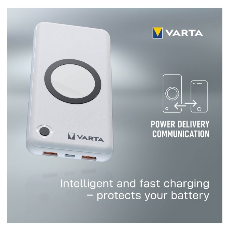 VARTA Portable Bezdrôtová Powerbanka 15000mAh Silver