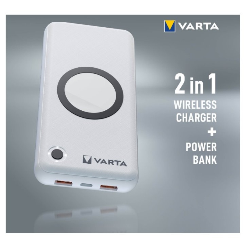 VARTA Portable Bezdrôtová Powerbanka 20000mAh Silver