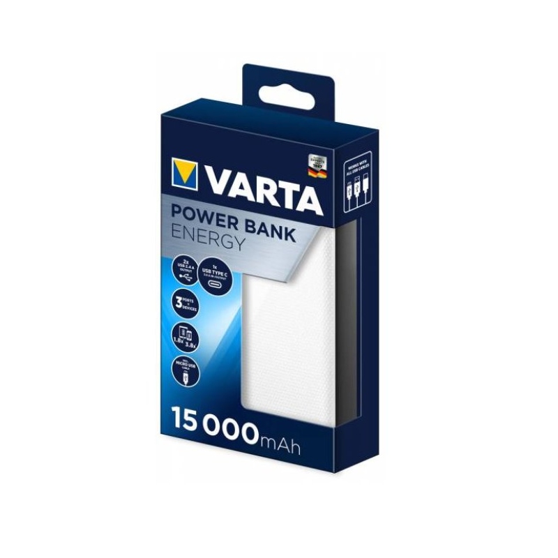 VARTA Powerbanka Energy 15000mAh White