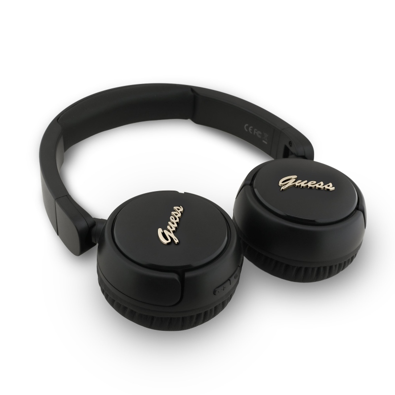 Guess Script Metal Logo Bezdrôtové Slúchadlá Black