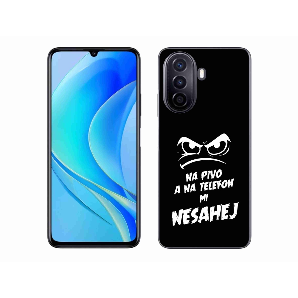 Gélový kryt mmCase na Huawei Nova Y70 - pivný motív 2 čierne pozadie
