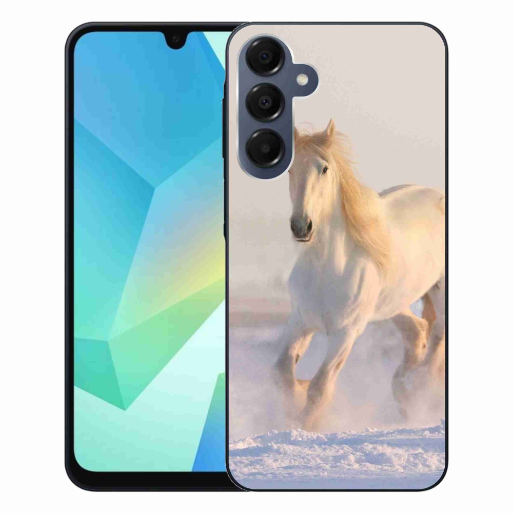 Gélový obal mmCase na Samsung Galaxy A16 4G/5G - kôň v snehu