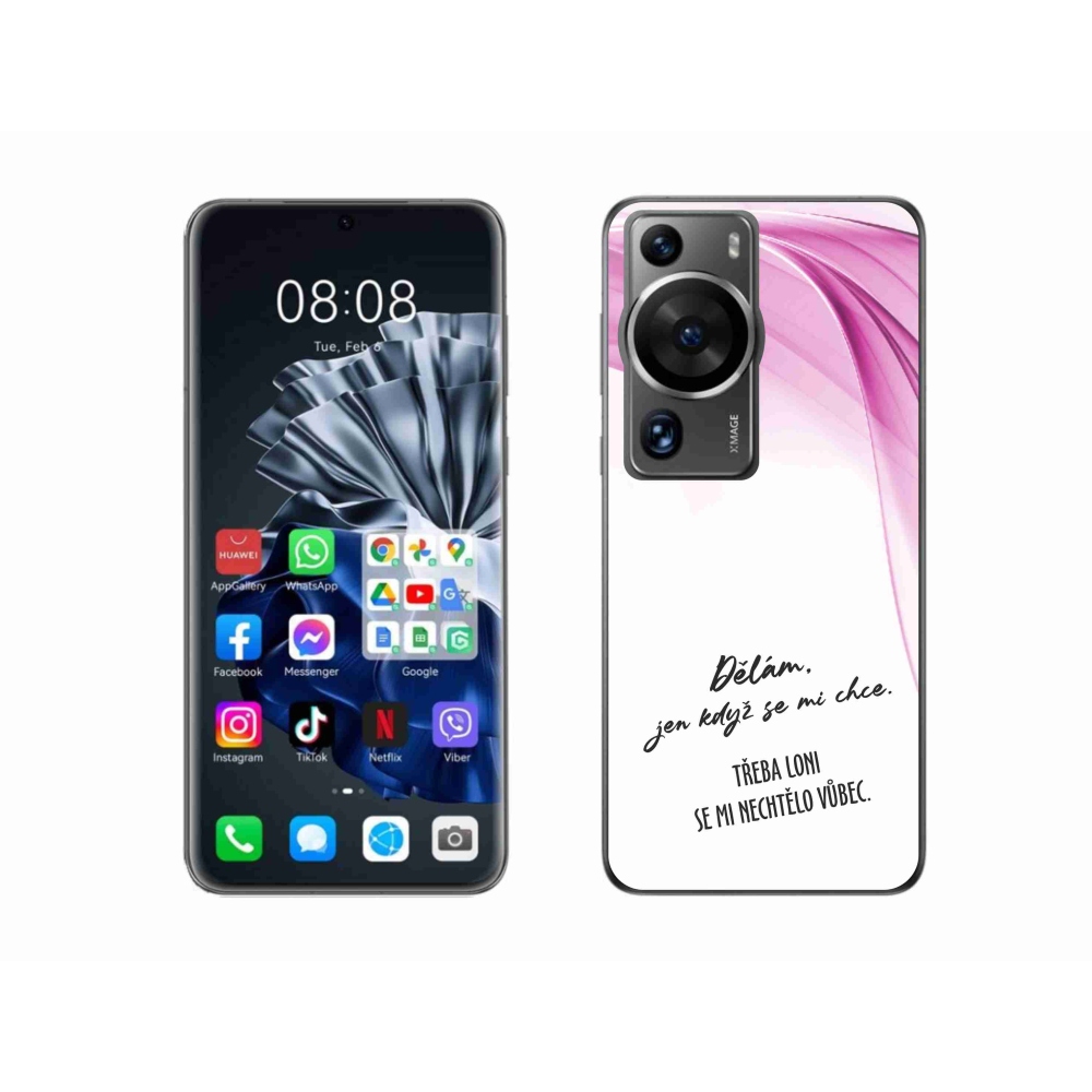 Gélový kryt mmCase na Huawei P60 Pro - vtipný text 12 biele pozadie