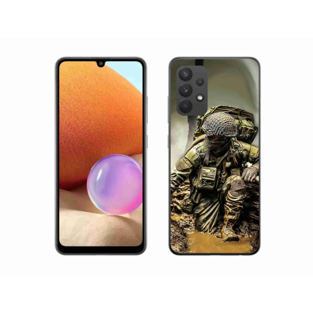 Gélový kryt mmCase na Samsung Galaxy A32 4G - vojak