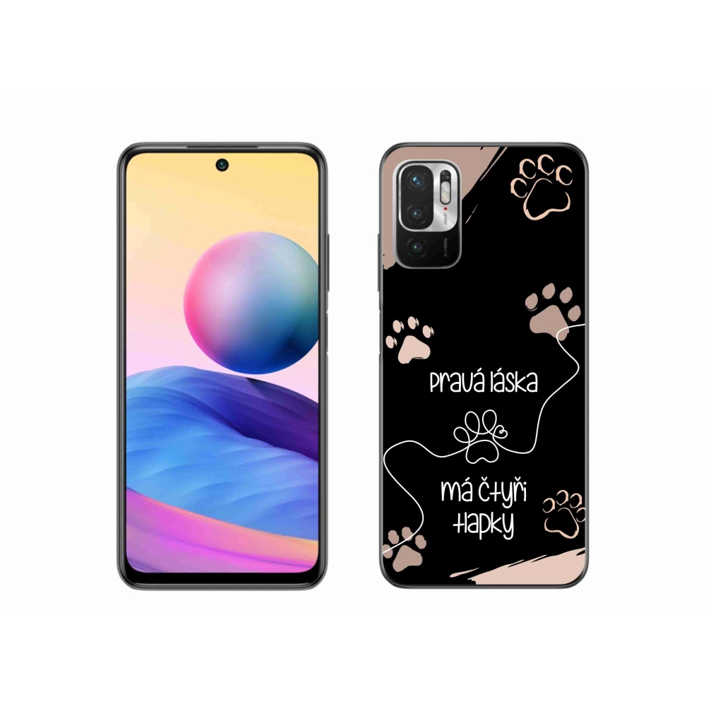 Gélový kryt mmCase na Xiaomi Redmi Note 10 5G - psí motív 1 čierne pozadie