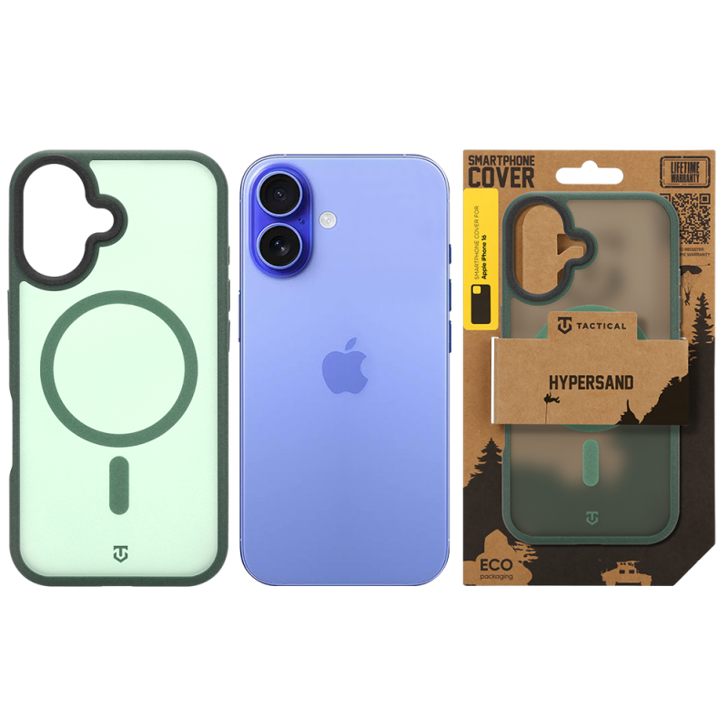 Tactical MagForce Hypersand puzdro pre Apple iPhone 16 v farbe Forest Green