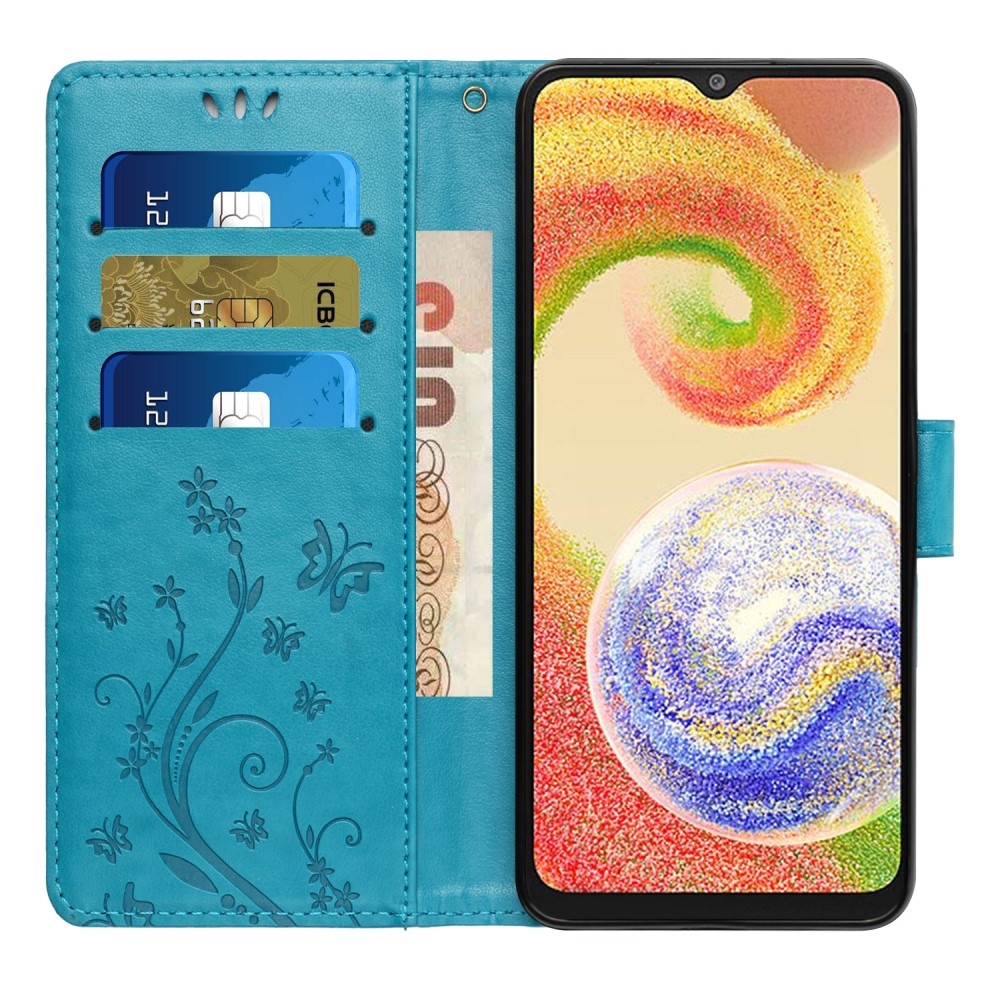 Flowers knižkové púzdro na Samsung Galaxy A06 4G - modré