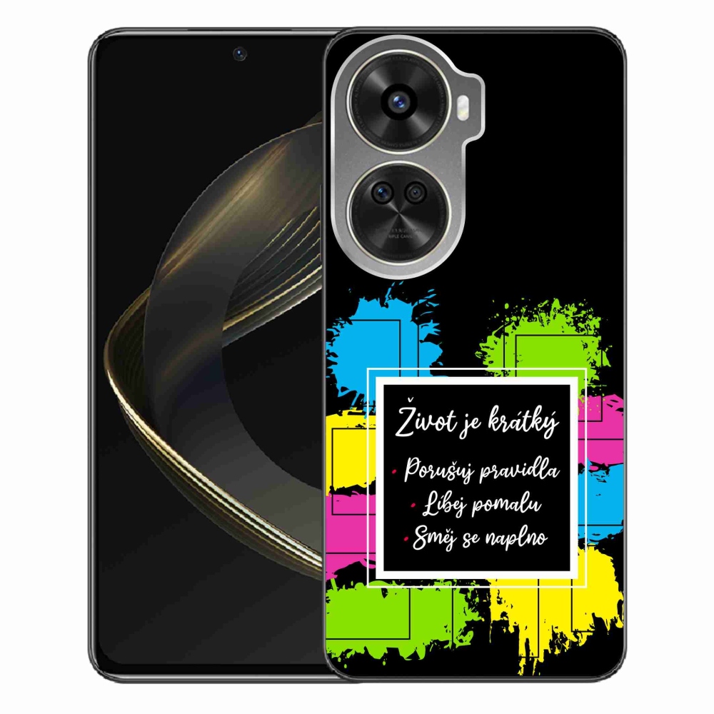 Gélový kryt mmCase na Huawei Nova 12 SE - citát 5 čierne pozadie