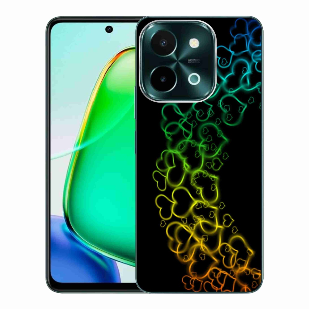 Gélový kryt mmCase na Vivo Y28 - farebné srdiečka
