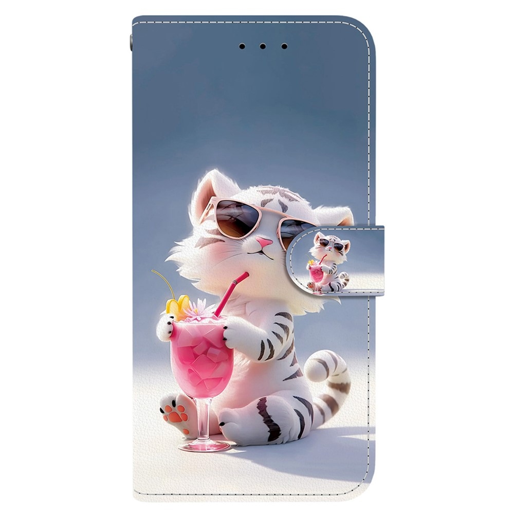 Versatile knižkové puzdro na Realme 16 Pro+ 5G - biely tigrík