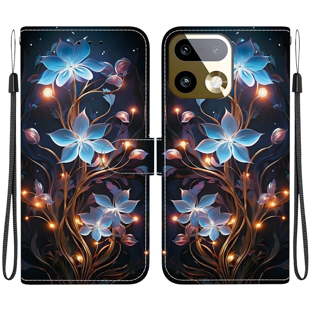 Versatile knižkové puzdro na Realme 16 Pro + 5G - modré kvety