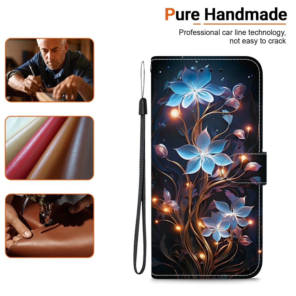 Versatile knižkové puzdro na Realme 16 Pro + 5G - modré kvety