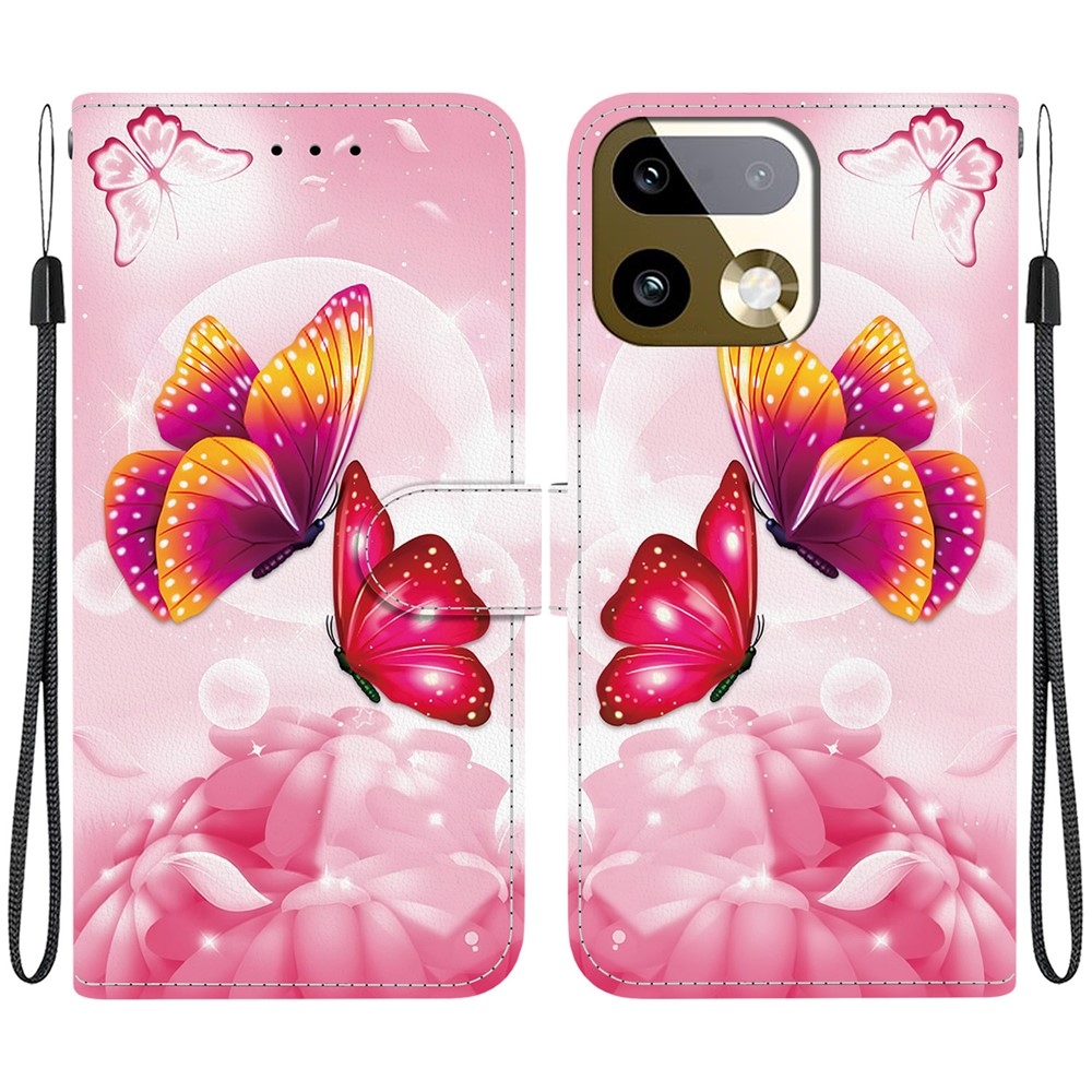 Versatile knižkové puzdro na Realme 16 Pro+ 5G - ružové motýle