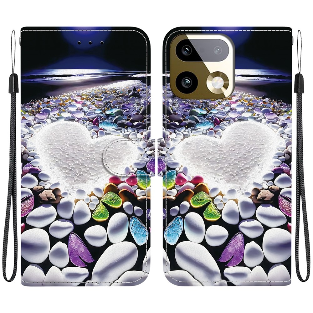 Versatile knižkové puzdro na Realme 16 Pro+ 5G - srdce a kamienky